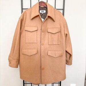 Maison Margiela Oversized Camel Wool Coat Sz XS